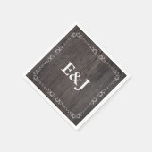 Serviette En Papier Mariage campagnard Mariage en bois (Coin)