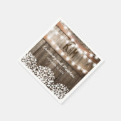 Serviette En Papier Mariage campagnard rustique du souffle du bébé (Coin)