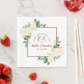 Serviette En Papier Mariage campagnard rustique frais ferme Monogramme (En situation)