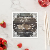 Serviette En Papier Mariage campagnard rustique romantique (En situation)