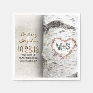 Serviette En Papier Mariage campagnard rustique serviettes avec boulea