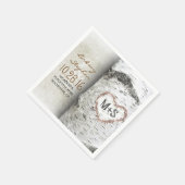 Serviette En Papier Mariage campagnard rustique serviettes avec boulea (Coin)