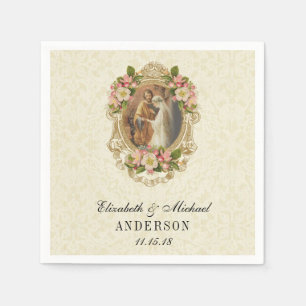 Serviette En Papier Mariage catholique de mariée mariage Mary Joseph