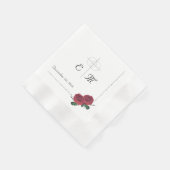 Serviette En Papier Mariage catholique Rose (Coin)