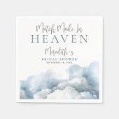 Serviette En Papier Mariage Céleste : Baby Shower pour Future Mariée (Devant)