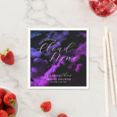 Serviette En Papier Mariage Céleste Nuage Neuf Galaxie (En situation)