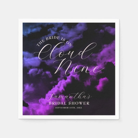 Serviette En Papier Mariage Céleste Nuage Neuf Galaxie (Devant)