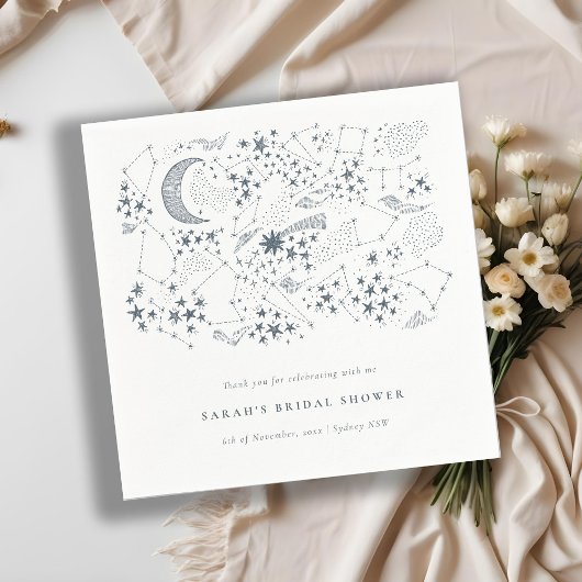 Serviette En Papier Mariage Céleste sous les Étoiles et la Lune