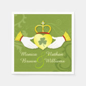 Serviette En Papier Mariage celte irlandais Claddagh Heart (Devant)