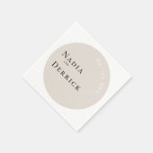 SERVIETTE EN PAPIER MARIAGE CERCLE CHIC (Coin)