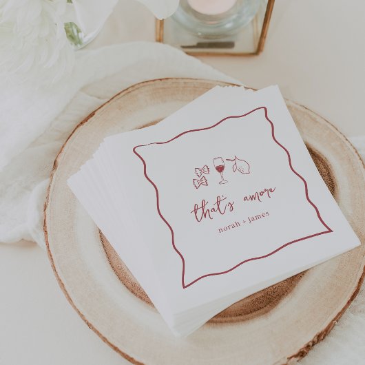 Serviette En Papier Mariage "C'est l'Amour" avec écriture manuscrite