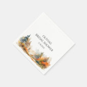 Serviette En Papier Mariage champêtre en forêt automnale rustique (Coin)