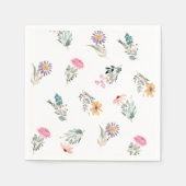 Serviette En Papier Mariage Champêtre Fête de Fiançailles Fleurs de Pr (Devant)