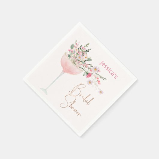 Serviette en papier Mariage Champêtre Fleurs des C (Coin)