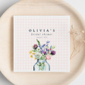 Serviette En Papier Mariage Champêtre Rustique avec Fleurs Sauvages da