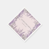Serviette En Papier Mariage Champs Lavender (Coin)
