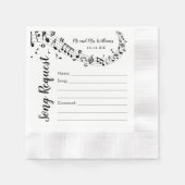 Serviette En Papier Mariage Chanson Demander Cocktail Serviettes (Devant)