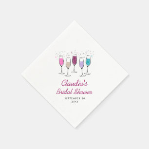 Serviette En Papier Mariage Chic Élégant Shower de Mariée