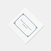 Serviette En Papier Mariage chic Lapis Blue Deco (Coin)