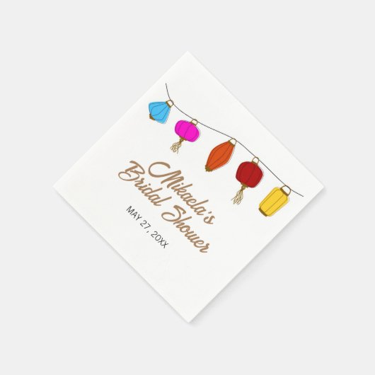 Serviette En Papier Mariage Chinois à Lanterne (Coin)