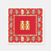 Serviette En Papier mariage chinois bonne chance serviettes serviettes (Devant)