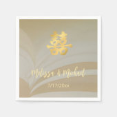 Serviette En Papier Mariage chinois d'art Abstrait personnalisé (Devant)