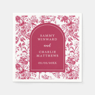 Serviette En Papier Mariage chinois rose antique