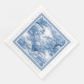 Serviette En Papier Mariage Chinoiserie d'inspiration porcelaine ID109 (Coin)