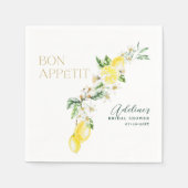 Serviette En Papier Mariage Citron Citrus Main Squeeze (Devant)