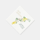 Serviette En Papier Mariage Citron Citrus Main Squeeze (Coin)