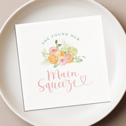 Serviette En Papier Mariage Citron Main Squeeze