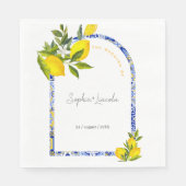 Serviette En Papier Mariage citron méditerranéen Boho (Devant)