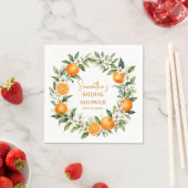 Serviette En Papier Mariage Citron Orange Main Squeeze (En situation)