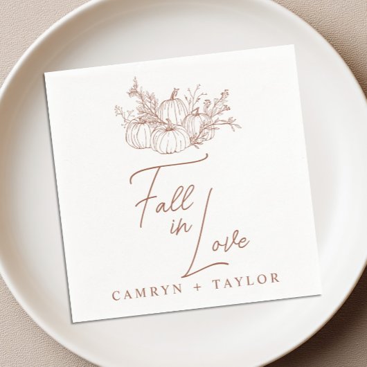 Serviette En Papier Mariage Citrouille