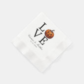 Serviette En Papier Mariage Citrouille d'amour (Coin)