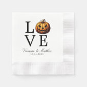 Serviette En Papier Mariage Citrouille d'amour (Devant)