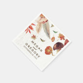 Serviette En Papier Mariage Citrouille d'aquarelle de récolte d'automn (Coin)