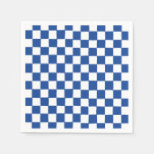 Serviette En Papier Mariage civil avec damier bleu (Devant)