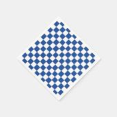 Serviette En Papier Mariage civil avec damier bleu (Coin)