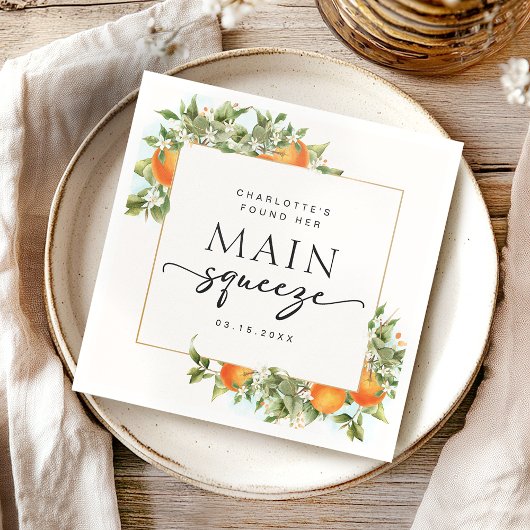 Serviette En Papier Mariage civil Main Squeeze