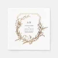 mariage classique blanc noir floraux or