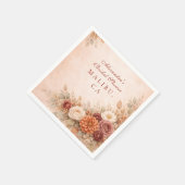 Serviette En Papier Mariage classique de fleurs d'automne (Coin)