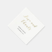 Serviette En Papier Mariage classique glamour Faux Gold (Coin)