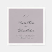 Serviette En Papier Mariage Classique Lilas Clair (Devant)