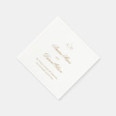 Serviette En Papier Mariage Classique Or Propre (Coin)