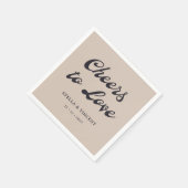 Serviette En Papier Mariage Classique Personnalisé "Cheval To Love" (Coin)