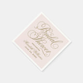 Serviette En Papier Mariage Classique Rose Or Écriture Invitation de R (Coin)
