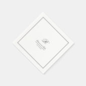 Serviette En Papier Mariage classique simple Monogram serviettes (Coin)