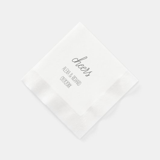 Serviette En Papier Mariage Cocktail Mariage Fiançailles Fête des mari (Coin)