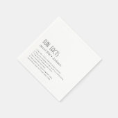 Serviette En Papier Mariage Cocktail serviettes avec des faits amusant (Coin)
